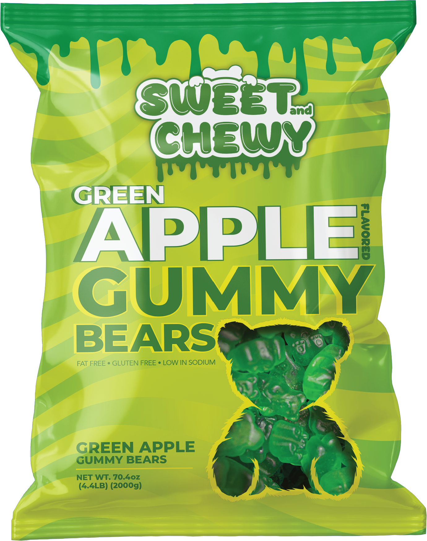 Sweet And Chewy Green Bear - Green Apple