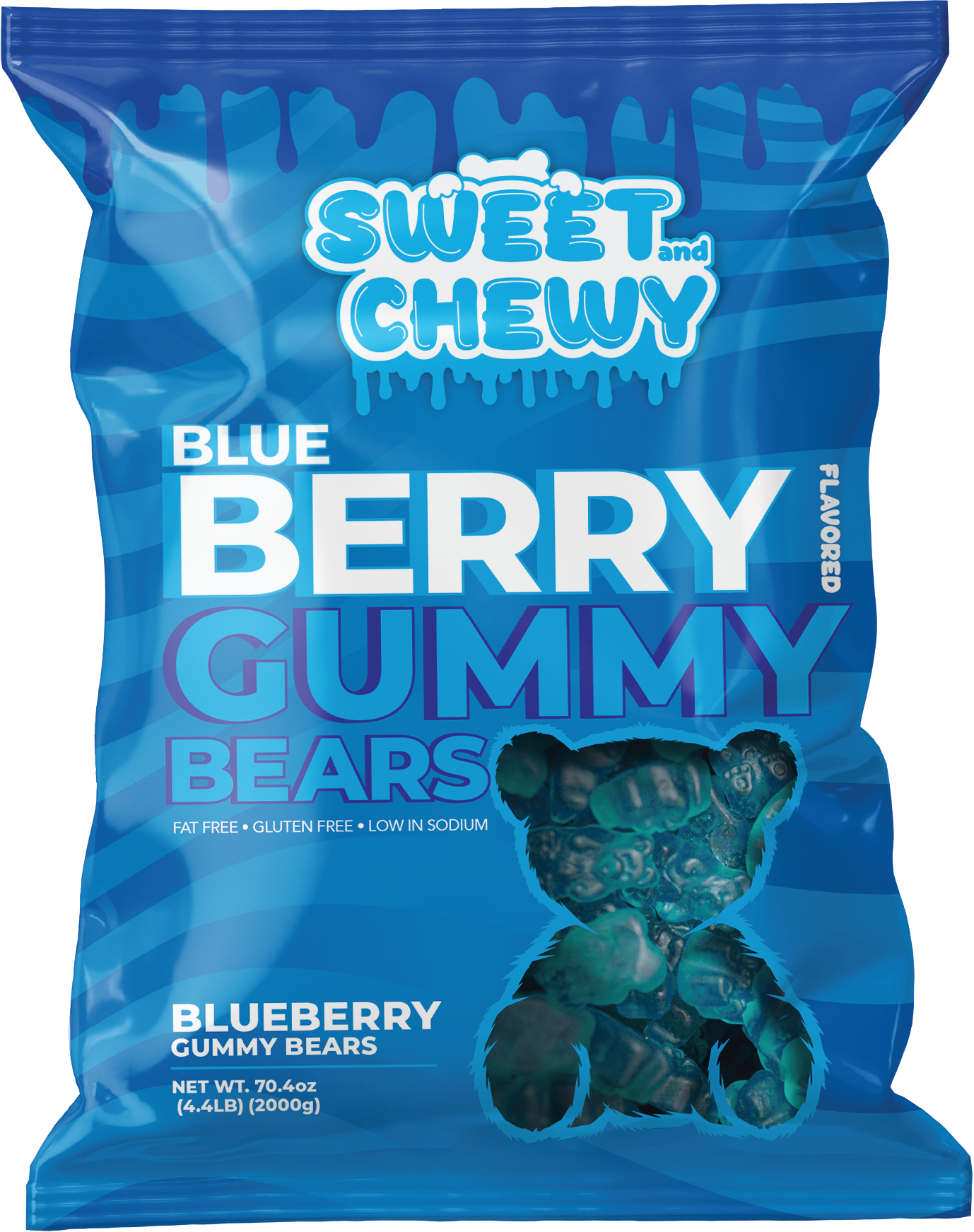 Sweet And Chewy Blue Bear - Blueberry