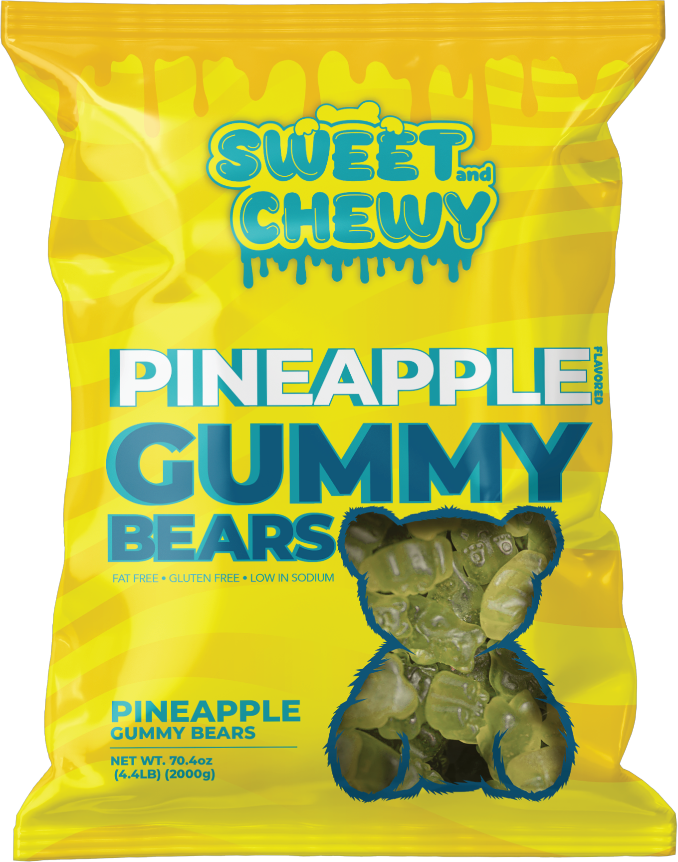 Sweet And Chewy Transparent Bear - Pineapple