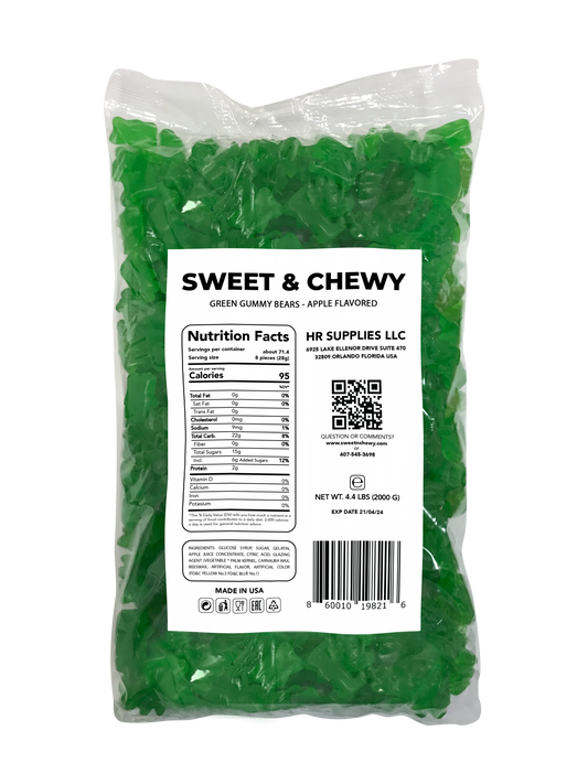 Sweet And Chewy Green Bear - Green Apple