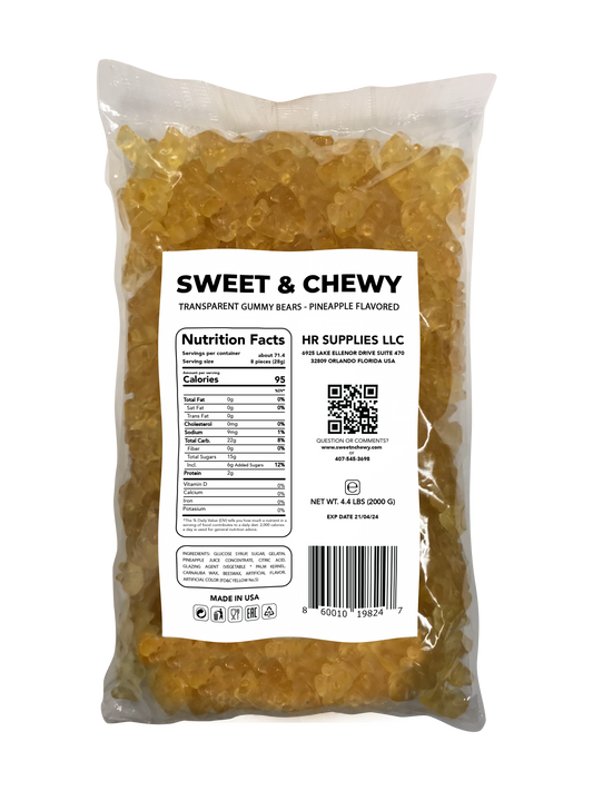 Sweet And Chewy Transparent Bear - Pineapple